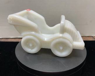 Milk Glass Model T Convertible Trinket Dish