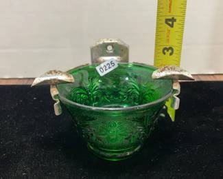 depression glass wall mounted ash tray