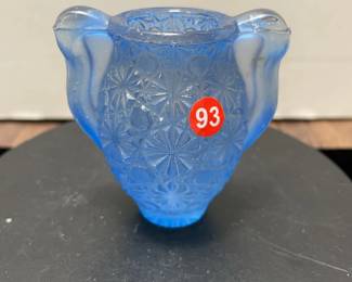 Blue glass urn
