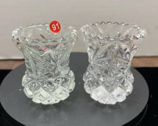 Crystal bud toothpick vase