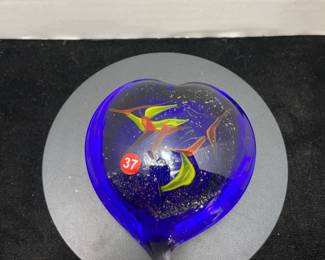 Decorative glass heart