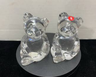 2 Lead Crystal bears