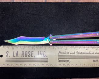 Rainbow butterfly knife