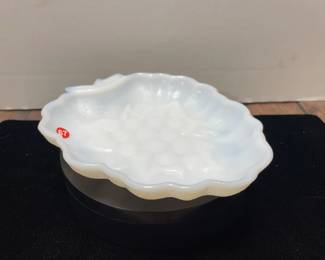 Milk Glass grape dish