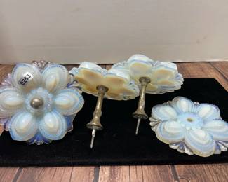 Victorian curtain holder set