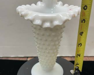 Fenton milk glass vase
