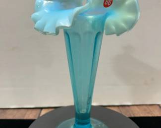 Blue Opalescent vase