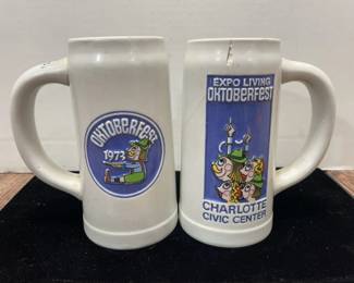 1973 Charlotte Octoberfest beer steins