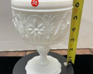 Milk glass goblet