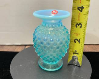 Fenton Aqua Blue Opalescent vase