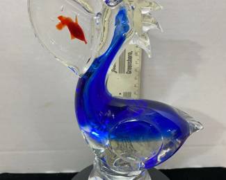 Glass art pelican