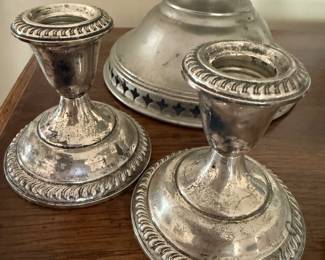 Sterling silver candle sticks
