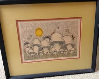 Mushrooms, art