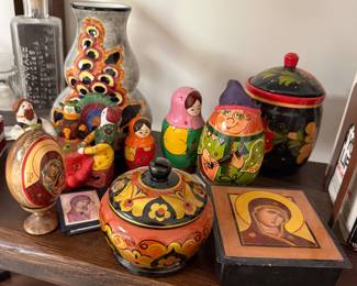 Assortment of Russian collectibles