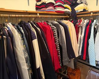 Jackets and sweaters of all colors and styles