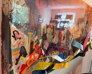 Incredible original dimensional works by Roger Cummings, co-founder of JXTA (formerly Juxtaposition Arts - North Minneapolis).  Each piece measures 24” x 48” and will be sold separately