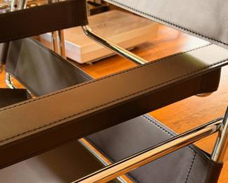 Four ca. 1960’s original Gavina Wassily chairs with dark brown leather slings.  A new leather kit has been installed on one chair, the leather on all others is in excellent vintage condition.  These will be sold SEPERATELY