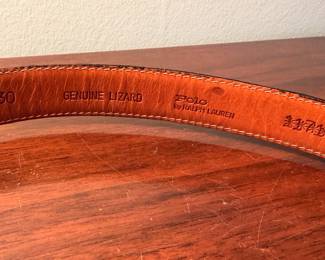 Vintage ladies Polo Ralph Lauren Genuine Lizard skin belt, Size 30