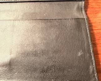Vintage Coach black leather Station Bag and slim wallet