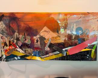 Incredible original dimensional works by Roger Cummings, co-founder of JXTA (formerly Juxtaposition Arts - North Minneapolis).  Each piece measures 24” x 48” and will be sold separately