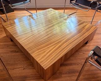 Vintage 5’ x 5’ MCM coffee table by Milo Baughman for Thayer Coggin