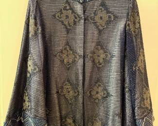 Gorgeous heavily beaded evening jacket w/ bell sleeves