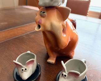 John Groth ‘Cat and Mouse’ tea set in excellent vintage condition