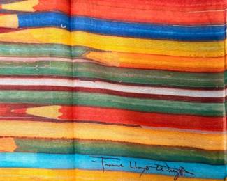Vintage Frank Lloyd Wright pencil scarf 