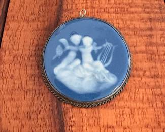 Antique Limoges porcelain and sterling “cameo”