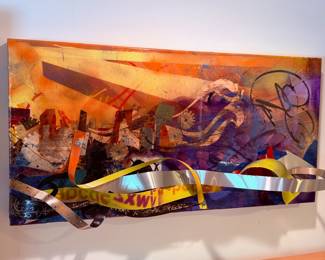 Incredible original dimensional works by Roger Cummings, co-founder of JXTA (formerly Juxtaposition Arts - North Minneapolis).  Each piece measures 24” x 48” and will be sold separately