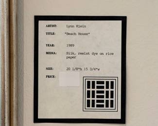 Lynn Klein “Beach House” silk w/ resist dye on rice paper - 1989