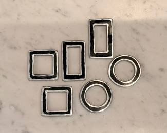 Vintage Michael Aram 6 piece napkin ring set
