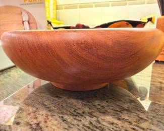 Vintage Haitian teak wood bowl