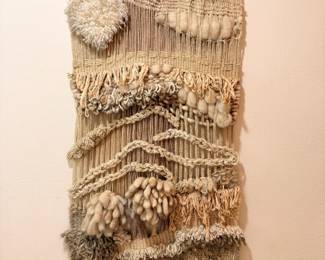 Mid Century hand-woven tapestry, approximately 44” tall