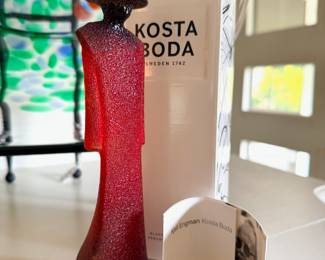 Kjell Engman for Kosta Boda “Catwalk” figure with original box and packaging