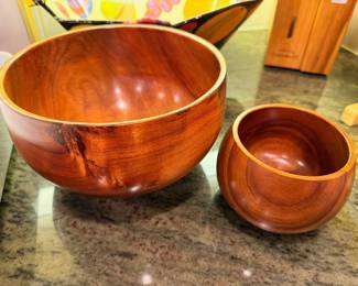 Vintage Hawaiian Koa Wood bowls