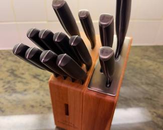 Select by Calphalon 14 piece knife block set, Like New