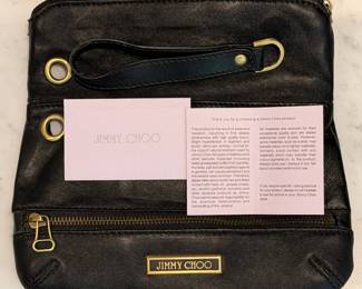 Vintage Jimmy Choo foldover leather clutch