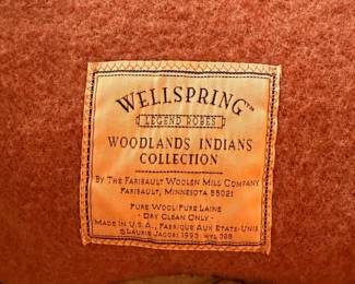 Beautiful Wellspring Woodlands Indians Collection Legend Robes blanket with original box and info