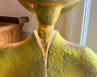 Incredible Kjell Engman for Kosta Boda ‘Catwalk’ figure with original lit stand.  This piece is in excellent condition with no chip or cracks.