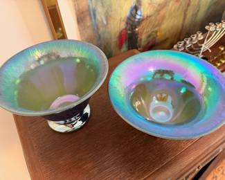 Great selection of vintage Don Carlson art glass
