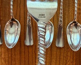 Antique Gorham “Colonial” sterling flatware set, monogrammed ‘D’