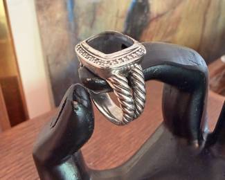 David Yurman ‘Albion’ sterling, faceted gemstone and diamond cocktail ring