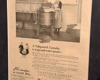 Set of 4 Valspar historical advertisements