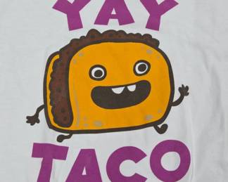 American Apparel XL T-Shirt With Taco Print