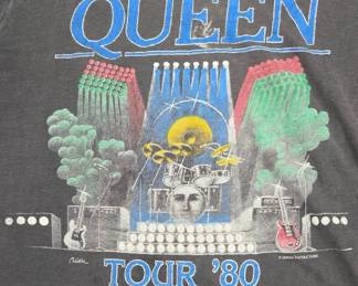 Queen 1980 Tour T-Shirt with Wear
