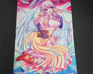 Anime-Inspired Fabric Wall Hanging