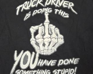 Truck Driver Graphic Black T-Shirt 