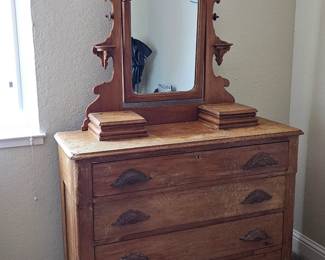 antique dresser with mirror