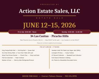 Action Estate Sale Flyer Main